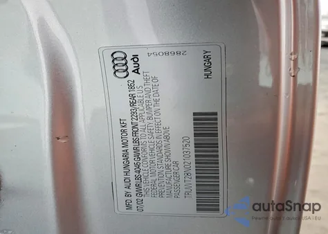 2002 Audi Tt Quattro z USA, uszkodzony, nr VIN TRUWT28N021037520